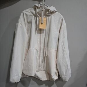 NWT Liv Outdoor Marlow Rain Jacket Women's Ivory Hooded Jacket Sz.L